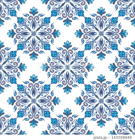 Hand-drawn Seamless Soft Blue Tile Pattern for Cute Nursery Textile Wallpaper Print Hand-drawn Seamless Soft Blue Tile Pattern for Cute Nursery Textile Wallpaper Print 143509849