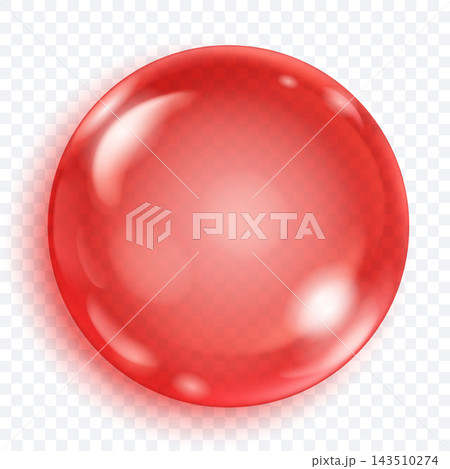 Glossy vibrant red sphere. Glossy vibrant red sphere. 143510274