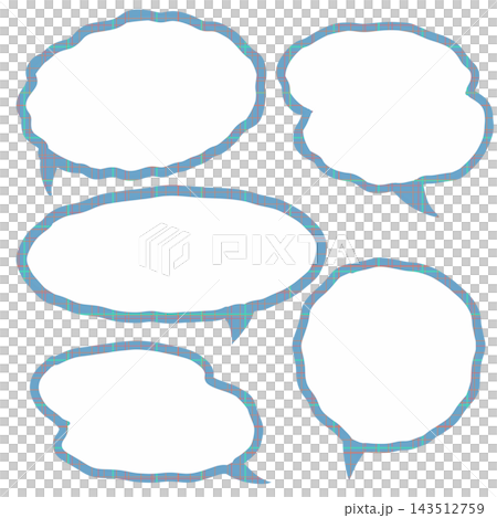 Checkered speech bubble illustration Checkered speech bubble illustration 143512759
