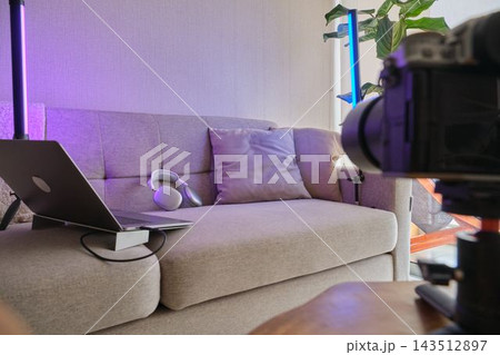 Content creator home studio setup ready for vlogging Content creator home studio setup ready for vlogging 143512897