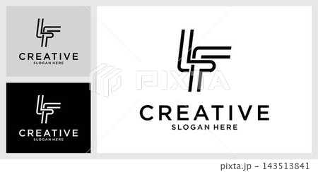 LF or FL initial letter logo design template 143513841