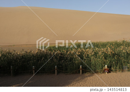中国敦煌の鳴沙山の風景 143514813