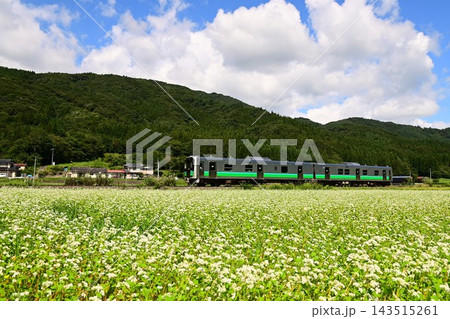 釜石線とそばの花 釜石線とそばの花 143515261
