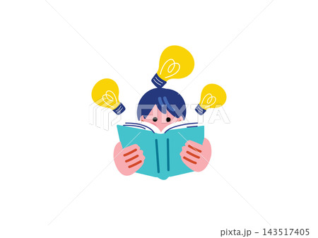 勉強する男子学生のイラスト 勉強する男子学生のイラスト 143517405