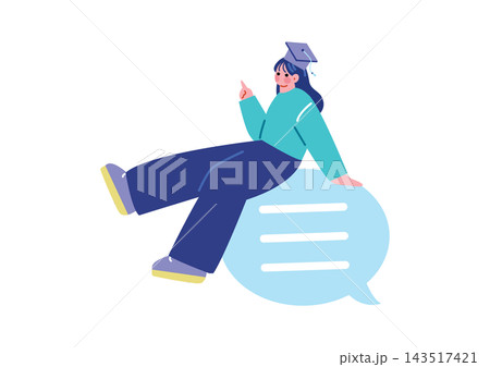 女子学生のイラスト 143517421