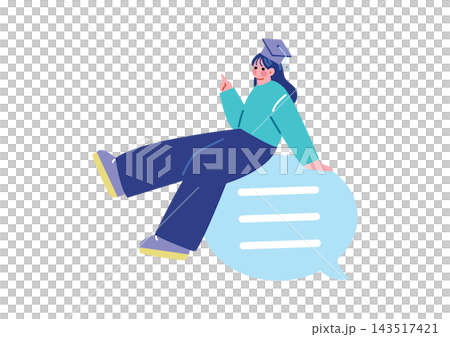一名女學生的例證 一名女學生的例證 143517421