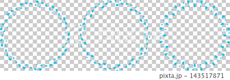 A frame set featuring a swirling light blue teardrop design and a circular arrangement of frames. A frame set featuring a swirling light blue teardrop design and a circular arrangement of frames. 143517871