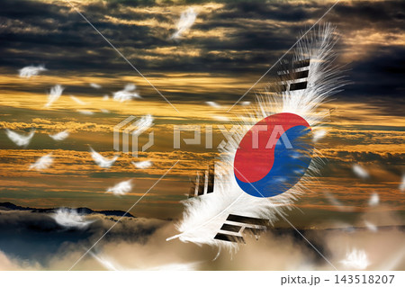 3D Flag on feathers 3D Flag on feathers 143518207