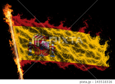 3D Flag on flames 3D Flag on flames 143518316