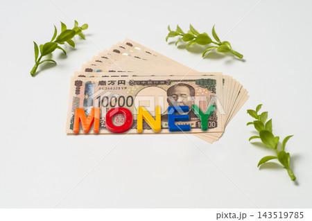 新緑とお金で資産の成長を表現した金融イメージ 143519785