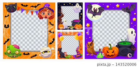 Halloween spooky kids photo frame templates 143520006