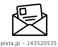 封筒から手紙が出ているメールのアイコン 143520535