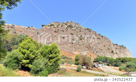 Cefalu, Italy. 22 August 2026. Cliff La Rocca in northern Sicily. 143522437