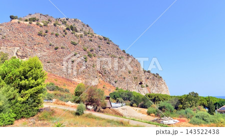Cefalu, Italy. 22 August 2026. Cliff La Rocca in northern Sicily. Cefalu, Italy. 22 August 2026. Cliff La Rocca in northern Sicily. 143522438