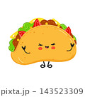 Taco character making energetic rock gesture 143523309