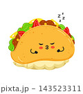 Sleepy taco character resting with sleep symbols 143523311