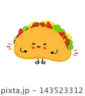 Laughing taco character with cheerful expression 143523312