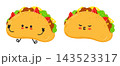Two cute taco characters with different moods 143523317