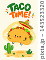 Taco Time cute food greeting card 143523320