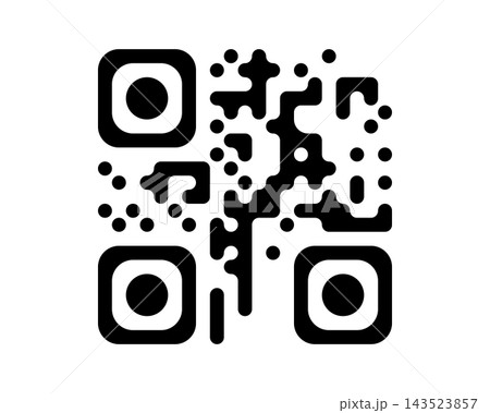 Simple QR code template with rounded corners...のイラスト素材 [143523857] - PIXTA