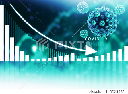 Financial crisis chart.Coronavirus affecting economy 143523982