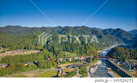 秋空と黒部川扇状地 秋空と黒部川扇状地 143524271