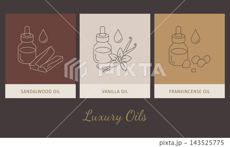 Luxury Essential Oils Collection with Sandalwood, Vanilla, and Frankincense Luxury Essential Oils Collection with Sandalwood, Vanilla, and Frankincense 143525775