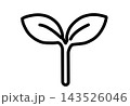 二枚の葉が開いた双葉の芽のアイコン 143526046