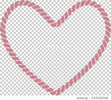 Heart-patterned rope frame illustration, Dusty Rose, Vector. Heart-patterned rope frame illustration, Dusty Rose, Vector. 143526500