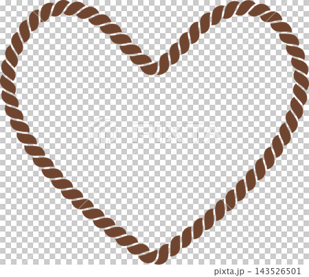 Heart-patterned rope frame illustration, chocolate, vector. Heart-patterned rope frame illustration, chocolate, vector. 143526501