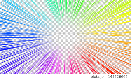 アニメ風 集中線 虹色 透過PNG 4K 静止画 漫画 効果線 ポップ アニメ風 集中線 虹色 透過PNG 4K 静止画 漫画 効果線 ポップ 143526663