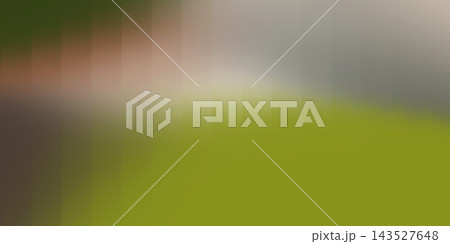 Abstract blurred landscape with olive green foreground, muted gray horizon, warm brown vertical forms, and soft atmospheric color transitions in an intentionally defocused outdoor scene Abstract blurred landscape with olive green foreground, muted gray horizon, warm brown vertical forms, and soft atmospheric color transitions in an intentionally defocused outdoor scene 143527648