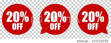 20% OFF Speech Bubble Sale Badge Set - Discount Promotion Design Materials 20% OFF Speech Bubble Sale Badge Set - Discount Promotion Design Materials 143528030