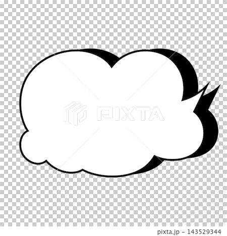 Simple smoke bubble illustration material on a white background Simple smoke bubble illustration material on a white background 143529344