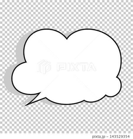 Simple smoke bubble illustration material on a white background Simple smoke bubble illustration material on a white background 143529354