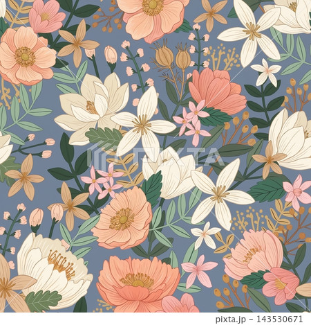 Collection of beautiful watercolor floral seamless pattern designs Collection of beautiful watercolor floral seamless pattern designs 143530671