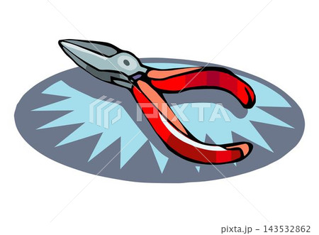 Flat nose pliers with blue handle isometric icon on white background 3d vector Flat nose pliers with blue handle isometric icon on white background 3d vector 143532862
