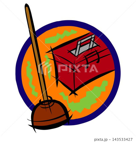 An abstract illustration shows a plumbing tool in a toolbox. An abstract illustration shows a plumbing tool in a toolbox. 143533427