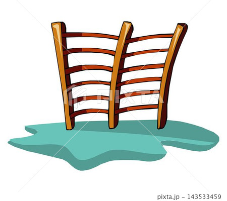 A drawing of a ladder that is on a white background A drawing of a ladder that is on a white background 143533459
