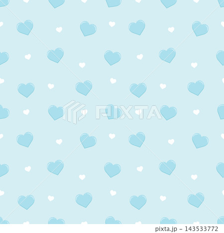 Pastel Cyan Heart Seamless Pattern on Light Cyan Background Pastel Cyan Heart Seamless Pattern on Light Cyan Background 143533772