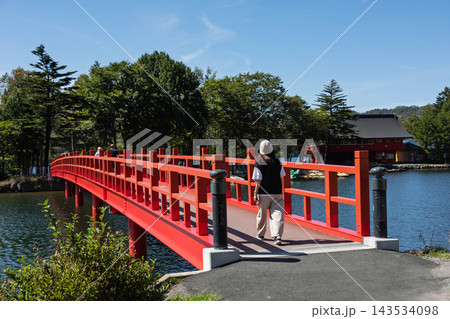 新しくなった赤城神社の啄木鳥橋 新しくなった赤城神社の啄木鳥橋 143534098