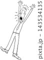 cartoon terrified young businessman character coloring book 143534135