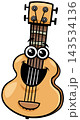 funny cartoon ukulele or guitar character 143534136