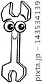funny cartoon wrench tool character coloring page 143534139
