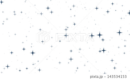 Sparkling stars scattered across a clean white background with night sky 143534153