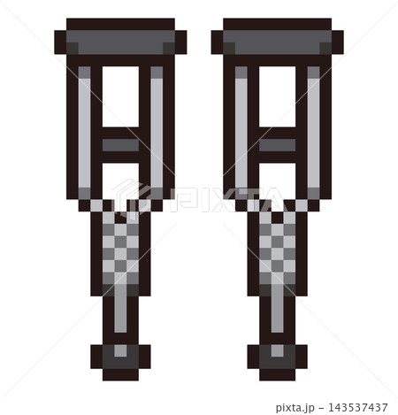 Pixel Art Medical Crutches Mobility Aid Icon Pixel Art Medical Crutches Mobility Aid Icon 143537437