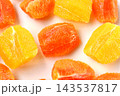 Sweet and healthy navel orange segments 143537817