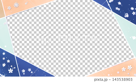 A frame composed of watercolor-style straight lines and a floral background. A frame composed of watercolor-style straight lines and a floral background. 143538903