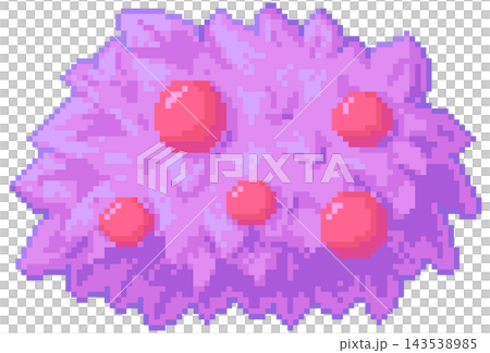 Berries bush in pixel art  143538985