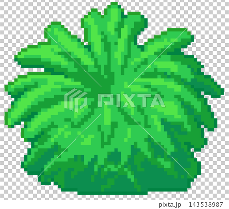 Palm bush in pixel art Palm bush in pixel art 143538987